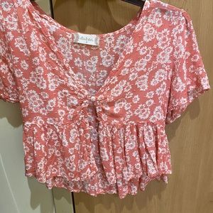 Alter’d state flower button up crop top